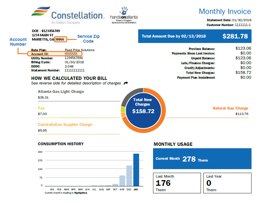 constellation gas bill pay